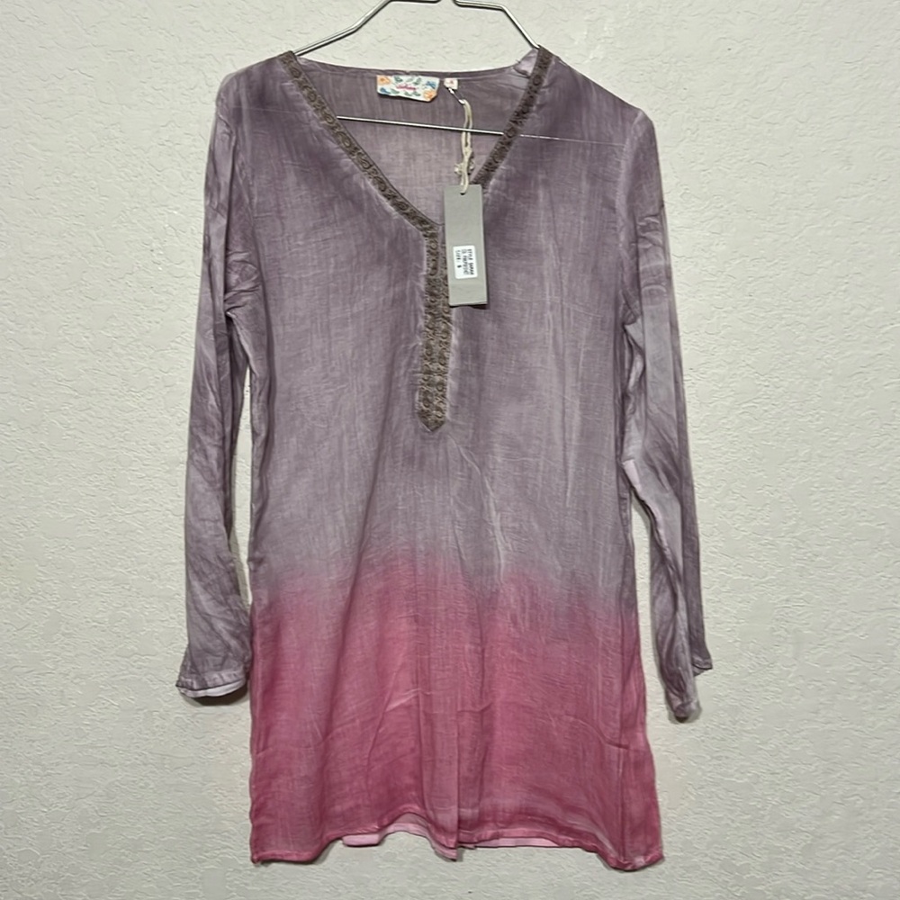 Dolma lightweight embroidered blouse size S
